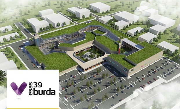Esas 39 Burda AVM'nin kuş bakışı mimari görseli